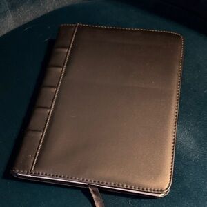 Plan ahead Elegant Black Faux Leather Padded Notebook Journal